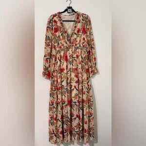 Floral V-Neck Maxi Dress